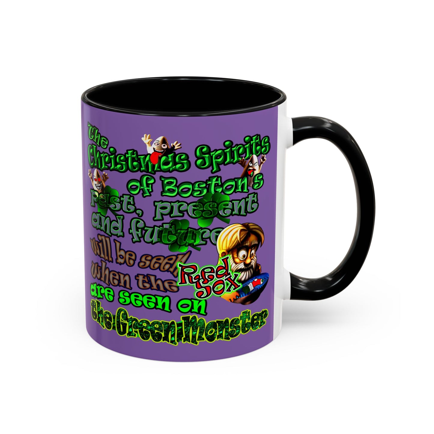 christmas spirits of boston - Accent Mug (light purple)