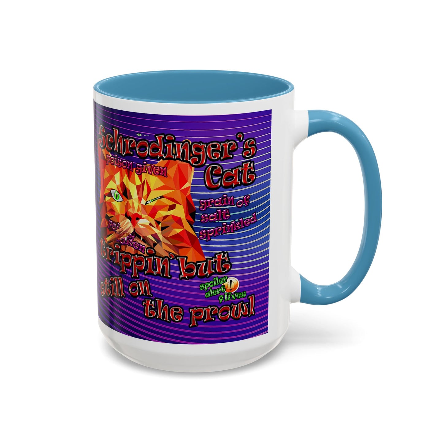 schrodinger's cat - Accent Mug (purple wave)