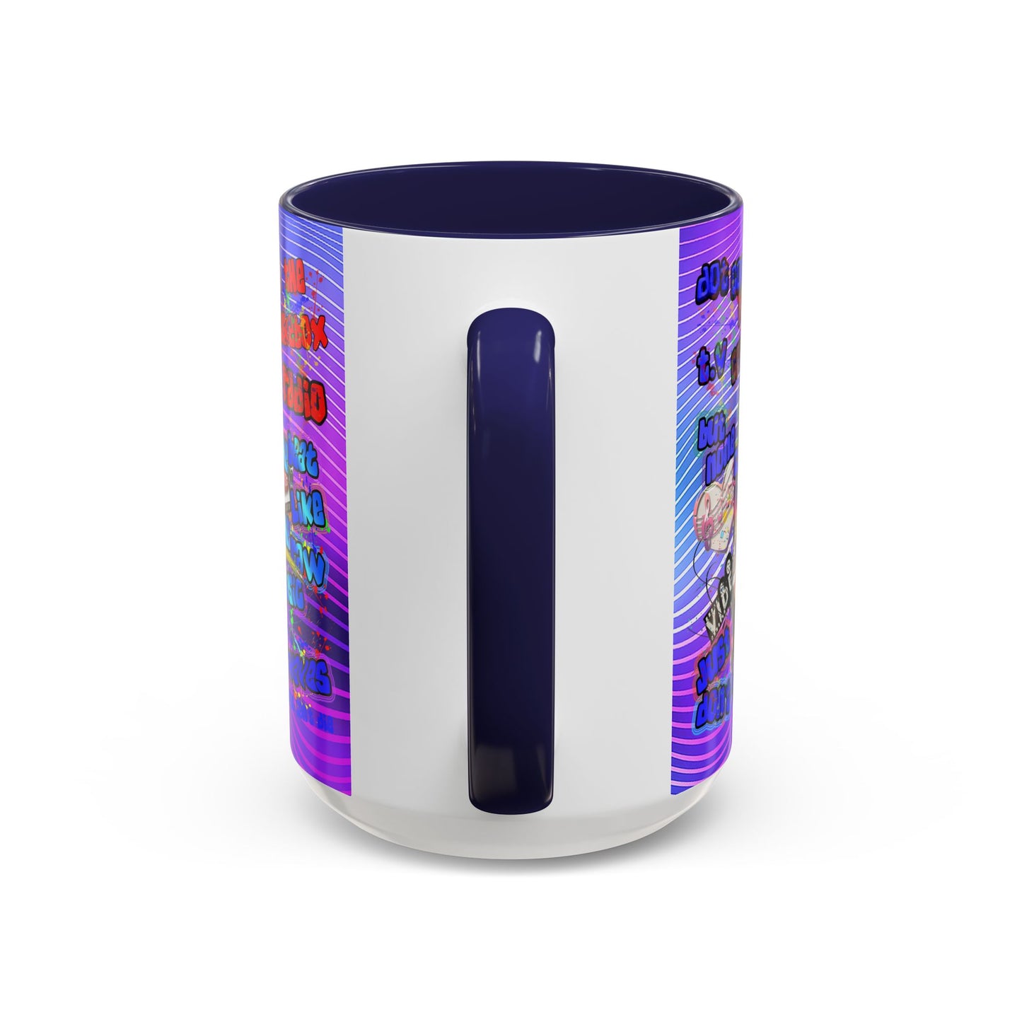 drop the beat - Accent Mug (purple wave)