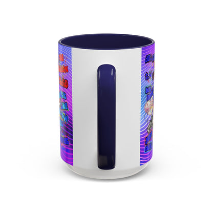 drop the beat - Accent Mug (purple wave)