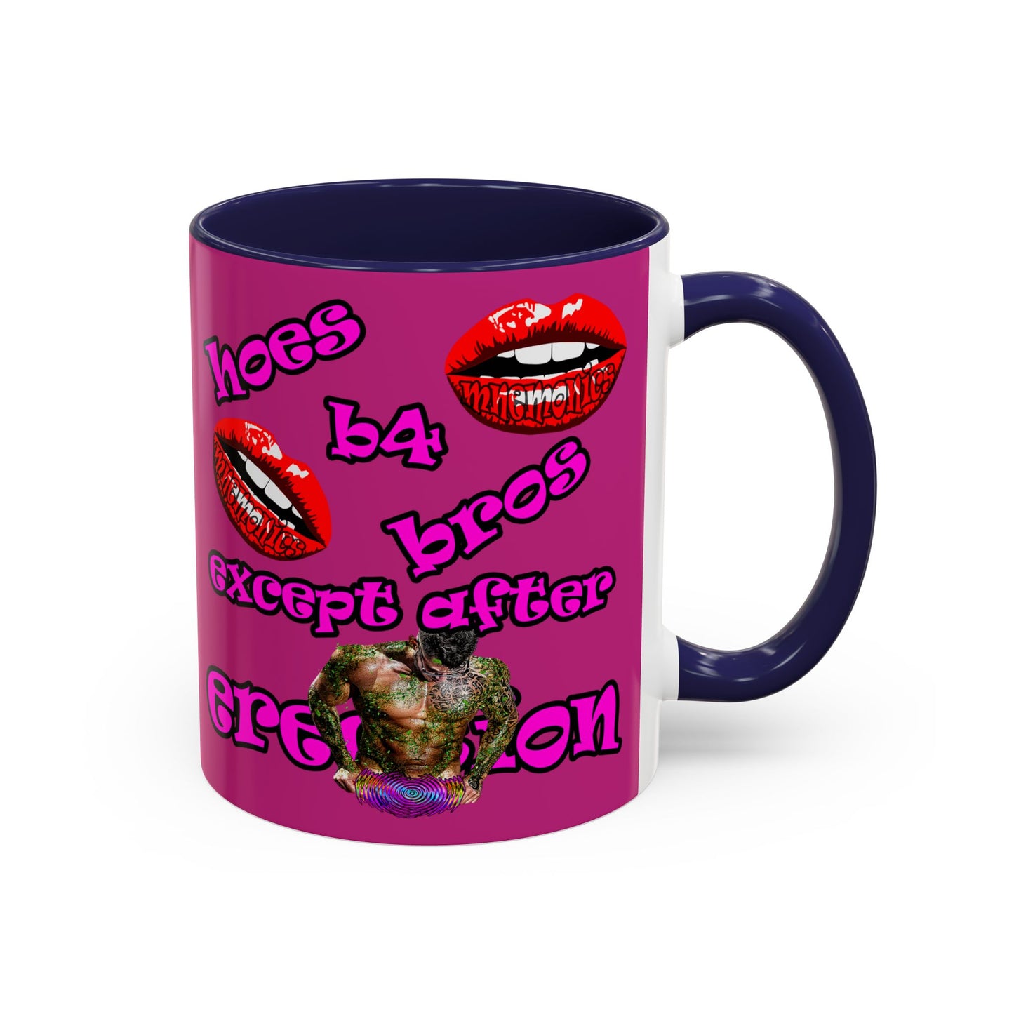 hoes b4 bros - Accent Mug (pink)