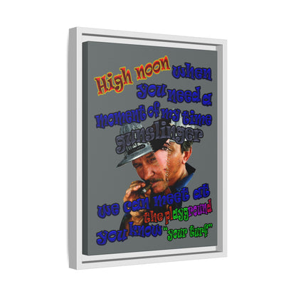 high noon - framed canvas art (dark grey)