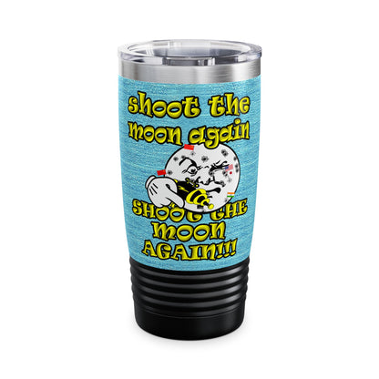 shoot the moon again - Ringneck Tumbler, 20oz (faded blue)