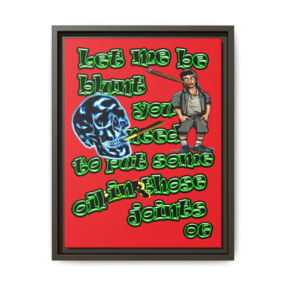 og - framed canvas art (red)