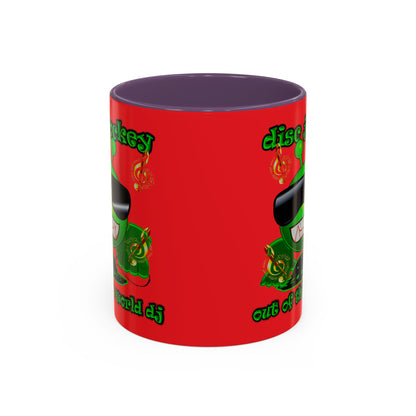 disc jockey - Accent Mug (red)