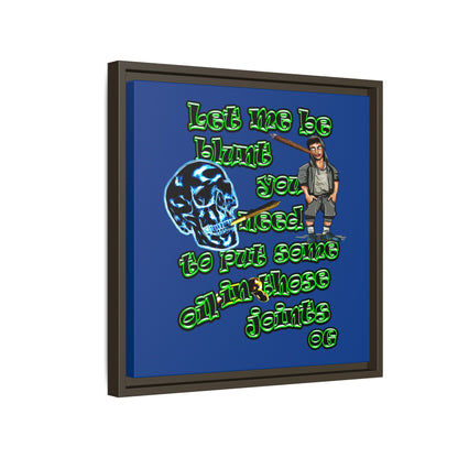 og - framed canvas art (dark blue)