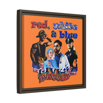rw&b lives matter - framed canvas art (crusta)