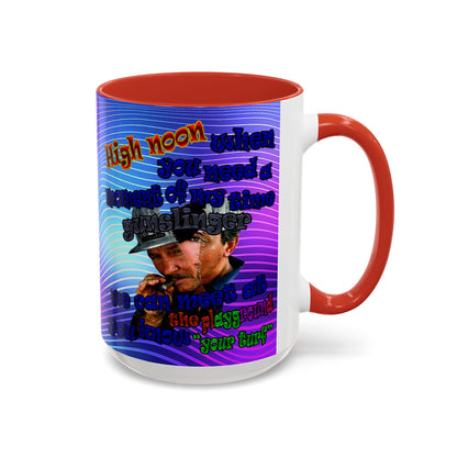 high noon - Accent Mug (purple wave)