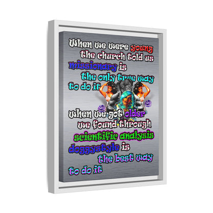 doggystyle - framed canvas art (brushed nickel)