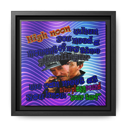 high noon - framed canvas art (purple wave)