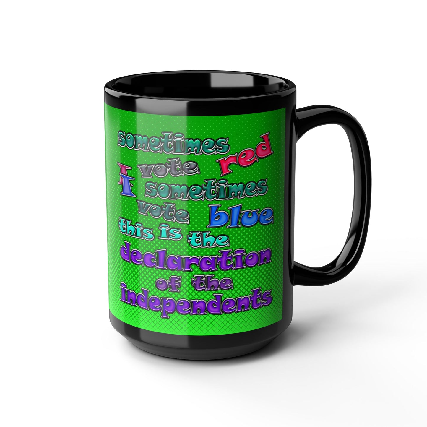 declaration of the independents - Black Mug (logo green)