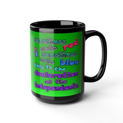 declaration of the independents - Black Mug (logo green)