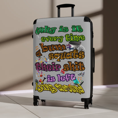 the bum's shit - Suitcase (light grey)
