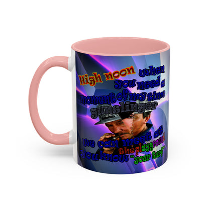 high noon - Accent Mug (grey-pink wave)