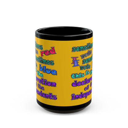 declaration of the independents - Black Mug (yellow)