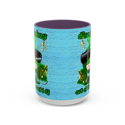 disc jockey - Accent Mug (faded dark blue)