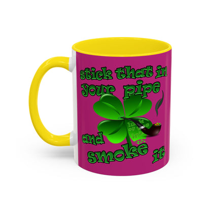 celtics logo - Accent Mug (pink)