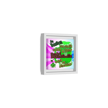 celtics logo - framed canvas art (light blue-pink wave)