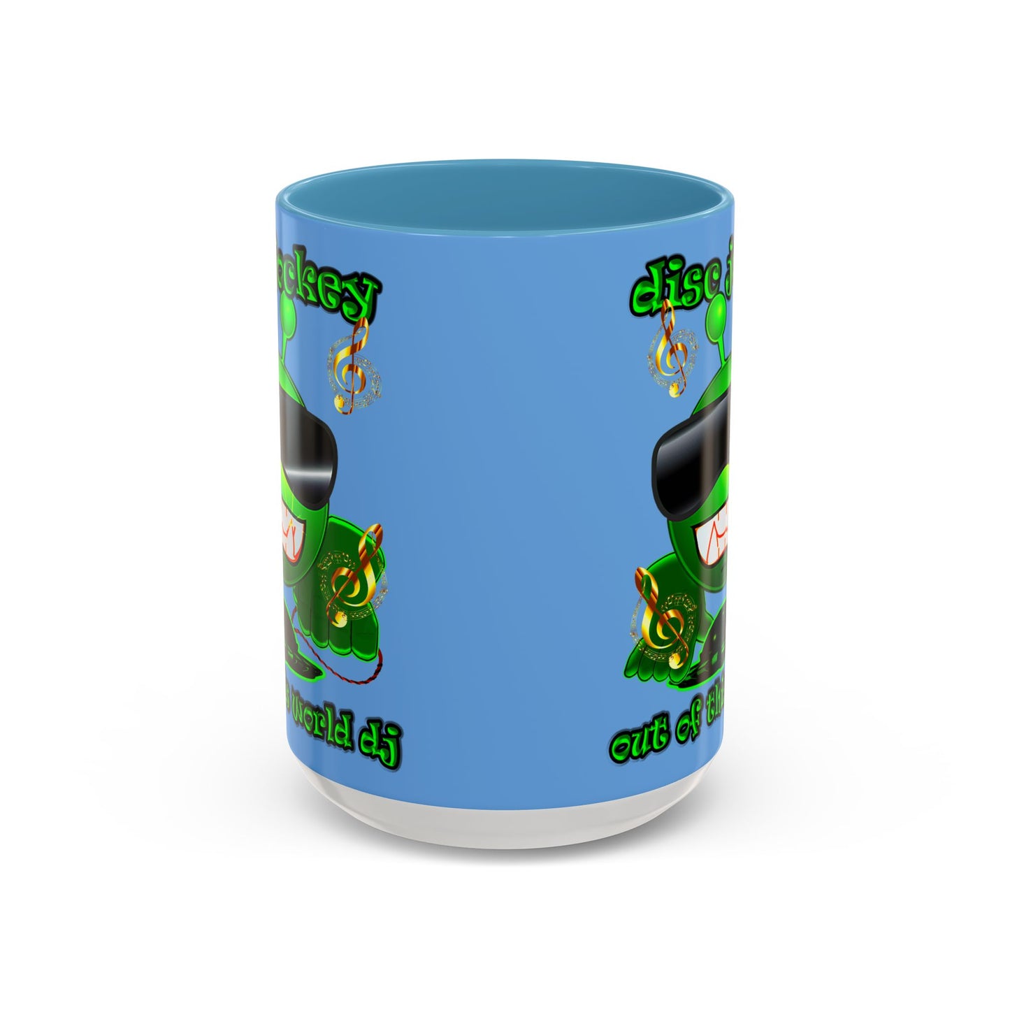 disc jockey - Accent Mug (light blue)
