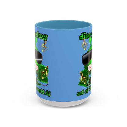 disc jockey - Accent Mug (light blue)