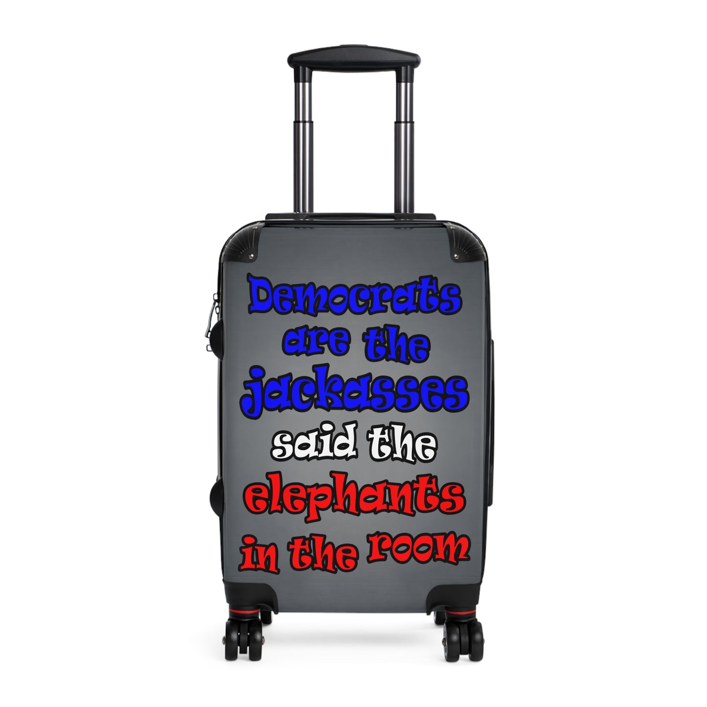 donkeys and elephants - Suitcase (grey-light grey)