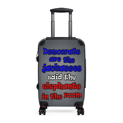 donkeys and elephants - Suitcase (grey-light grey)