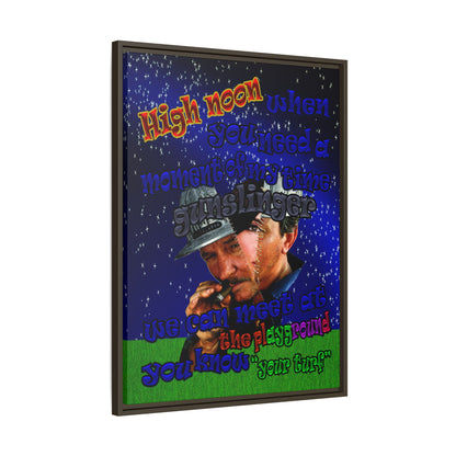 high noon - framed canvas art ('snoops' background)