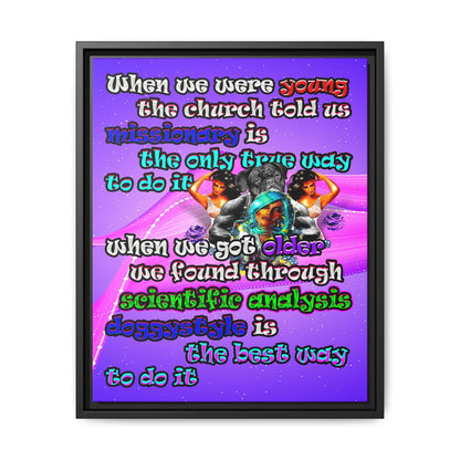 doggystyle - framed canvas art (purple-pink wave)