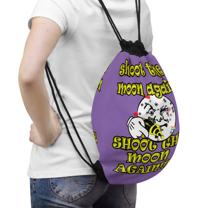 shoot the moon again - Drawstring Bag (light purple)