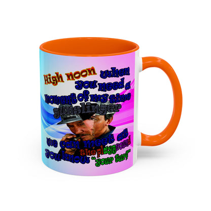 high noon - Accent Mug (light blue-pink wave)