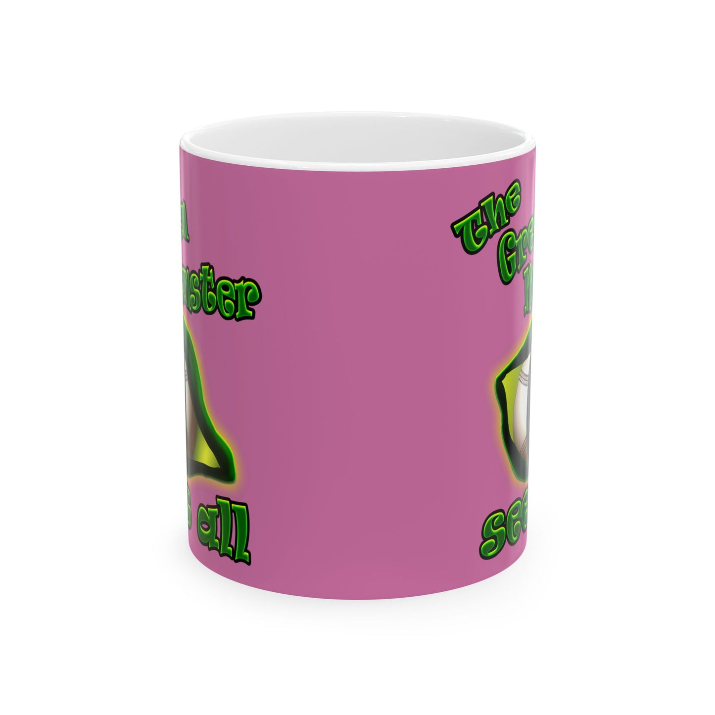 green monster - White Mug (light pink)
