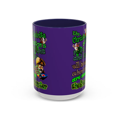 christmas spirits of boston - Accent Mug (purple)