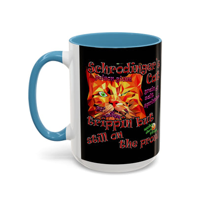 schrodinger's cat - Accent Mug (black)