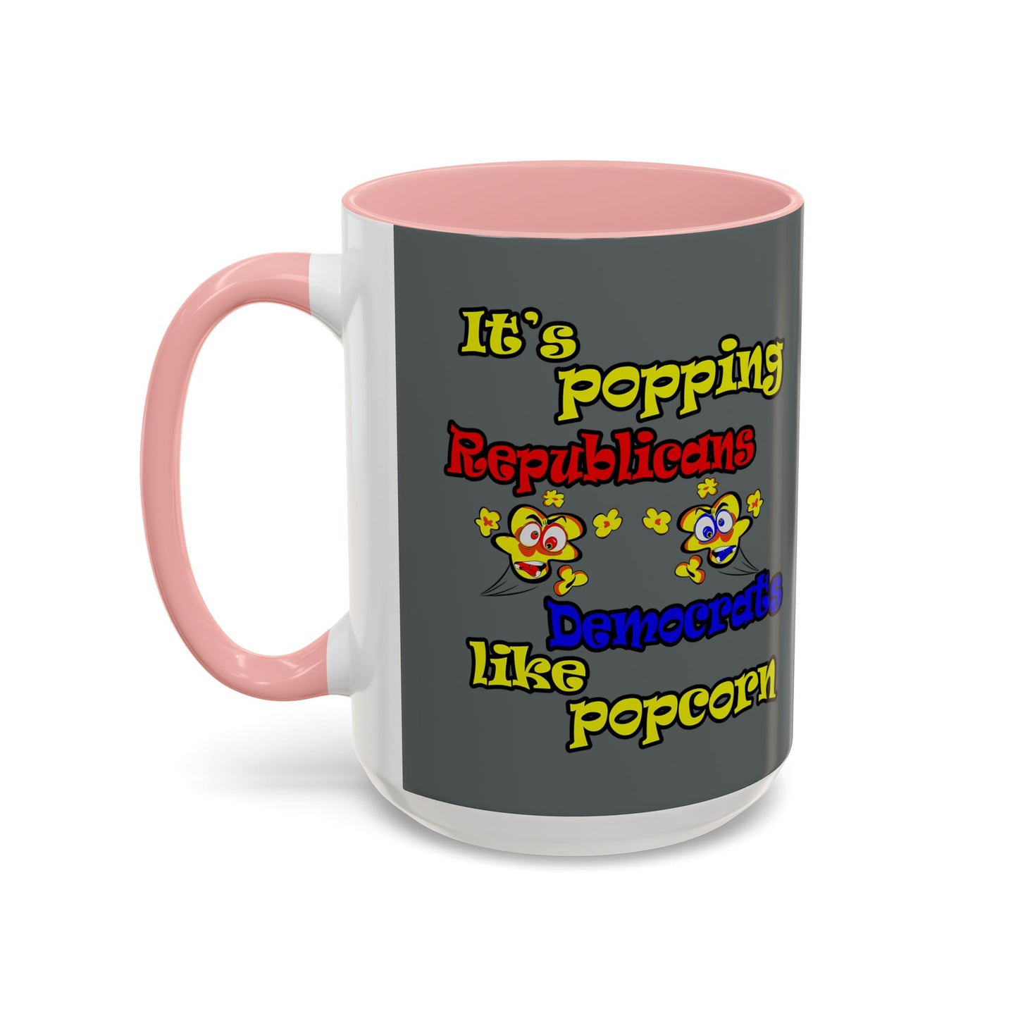 popping like popcorn - Accent Mug (dark grey)
