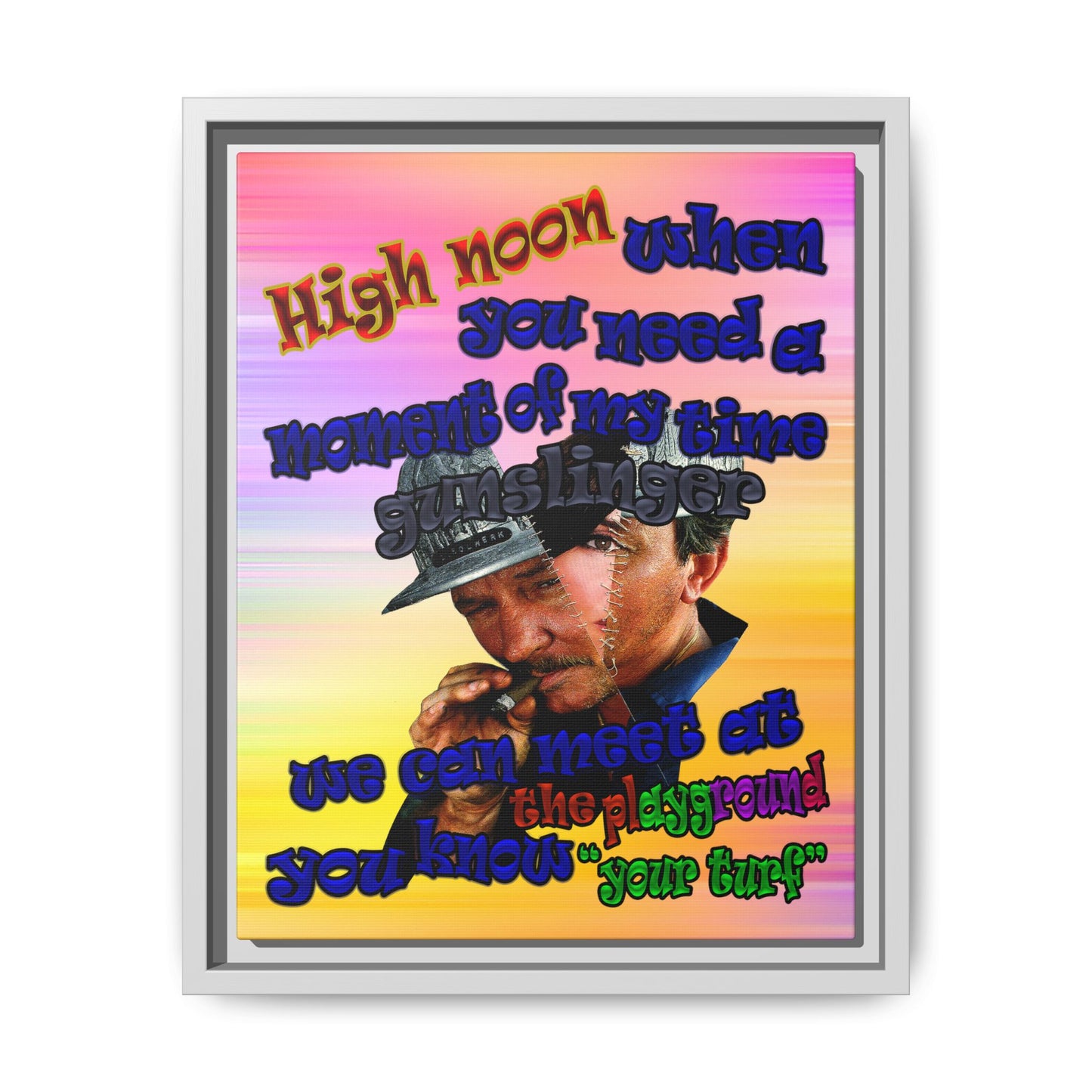 high noon - framed canvas art (color blur)
