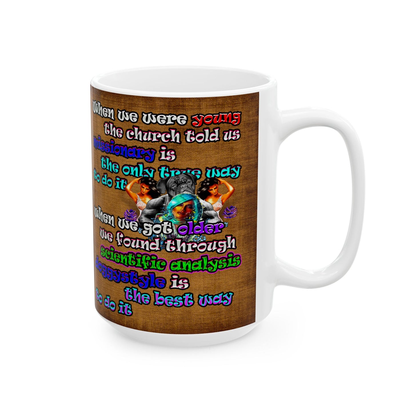 doggystyle - White Mug (brown papyrus)