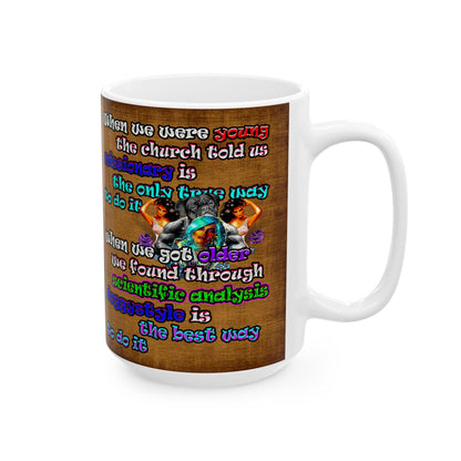doggystyle - White Mug (brown papyrus)