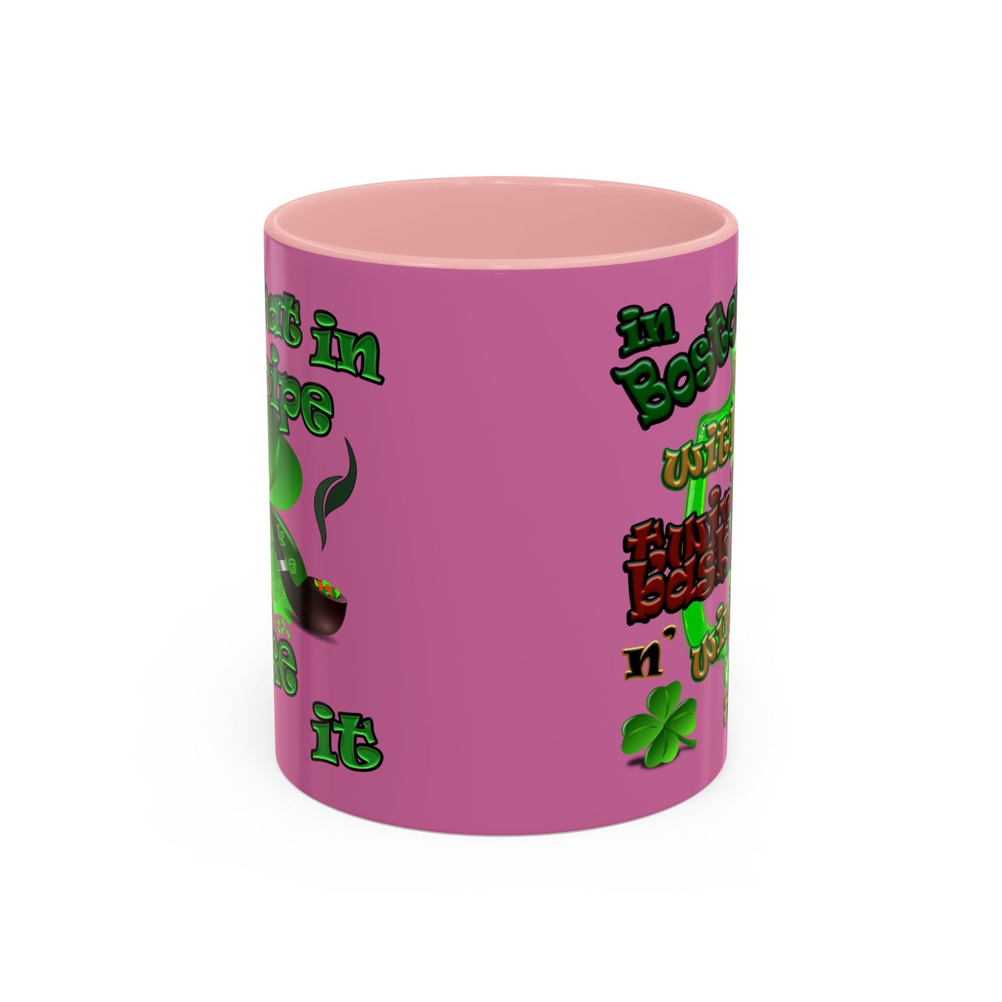 celtics logo - Accent Mug (light pink)