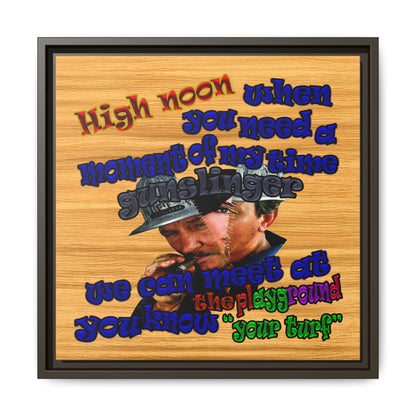 high noon - framed canvas art (butterscotch wood finish)