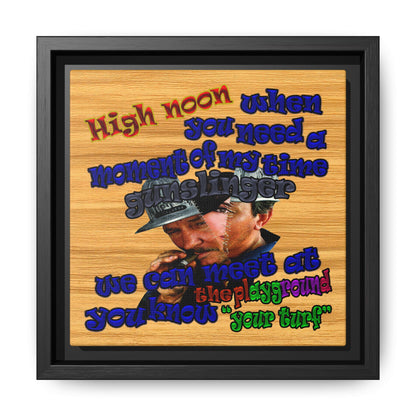high noon - framed canvas art (butterscotch wood finish)