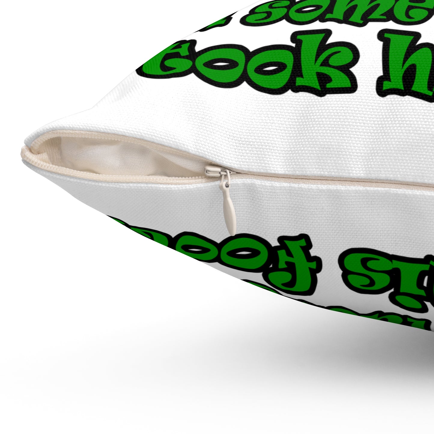 turtle race - Spun Polyester Square Pillow - (white)