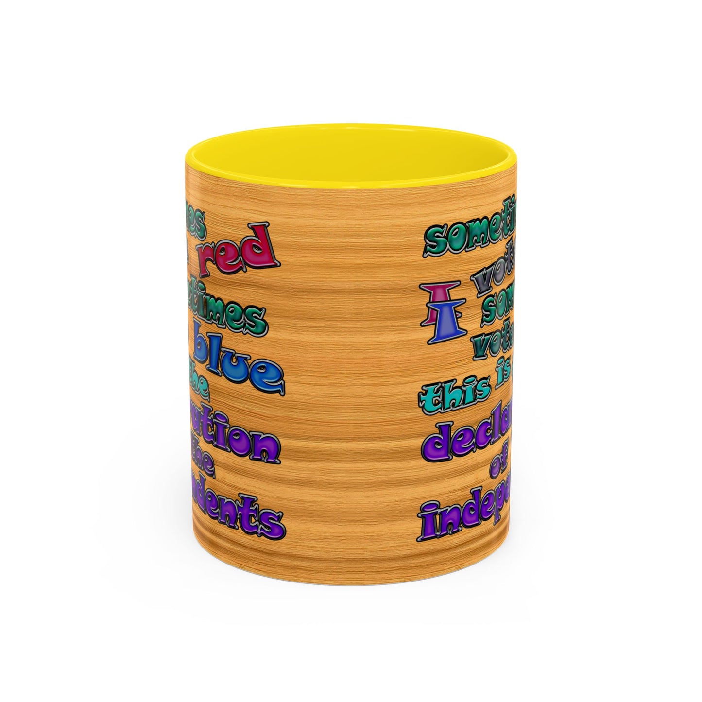 declaration of the independents - Accent Mug (butterscotch wood finish)