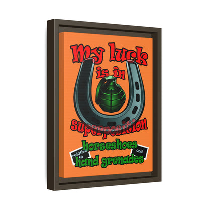 my luck - framed canvas art (crusta)