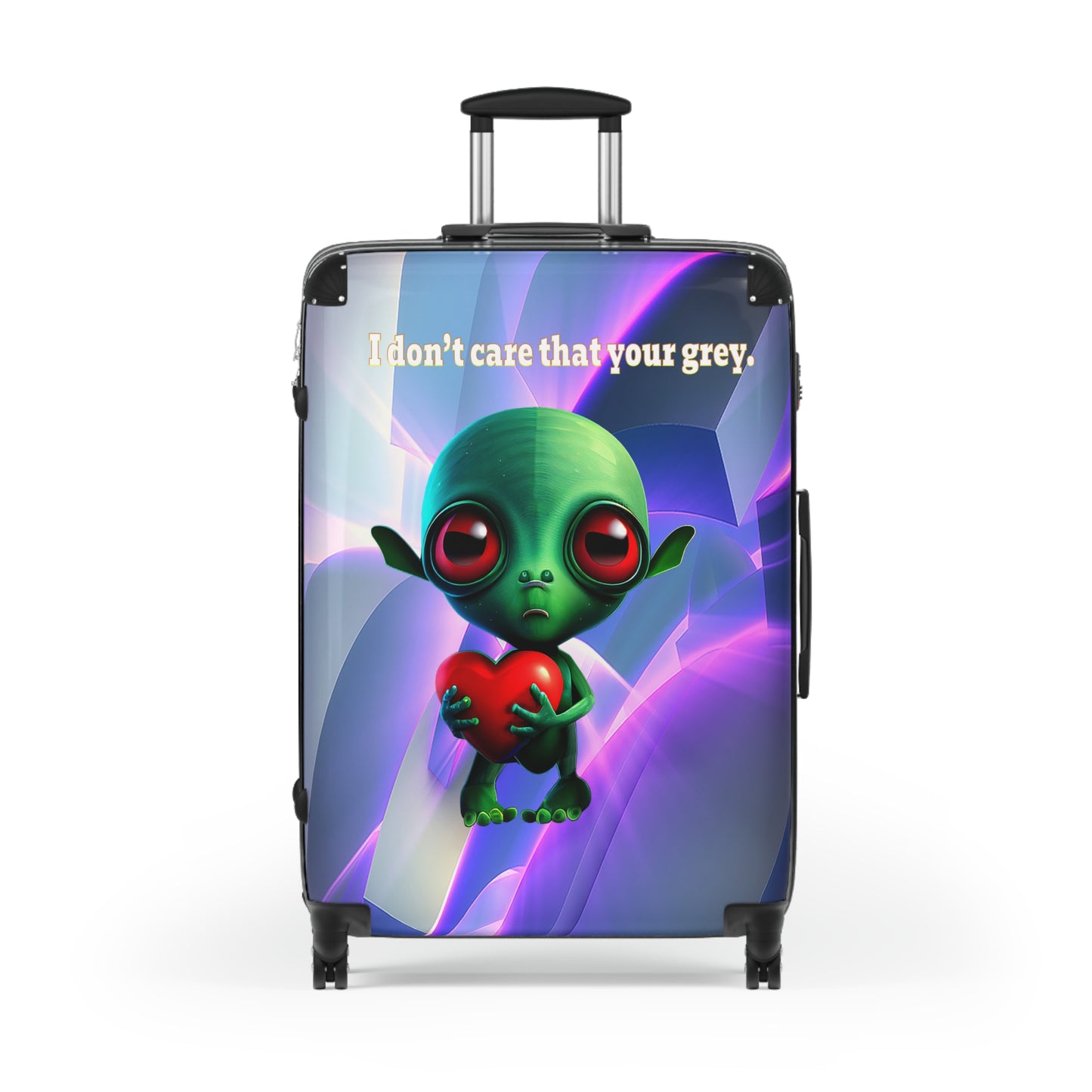 I don't care that your grey - Suitcase (grey-pink wave)