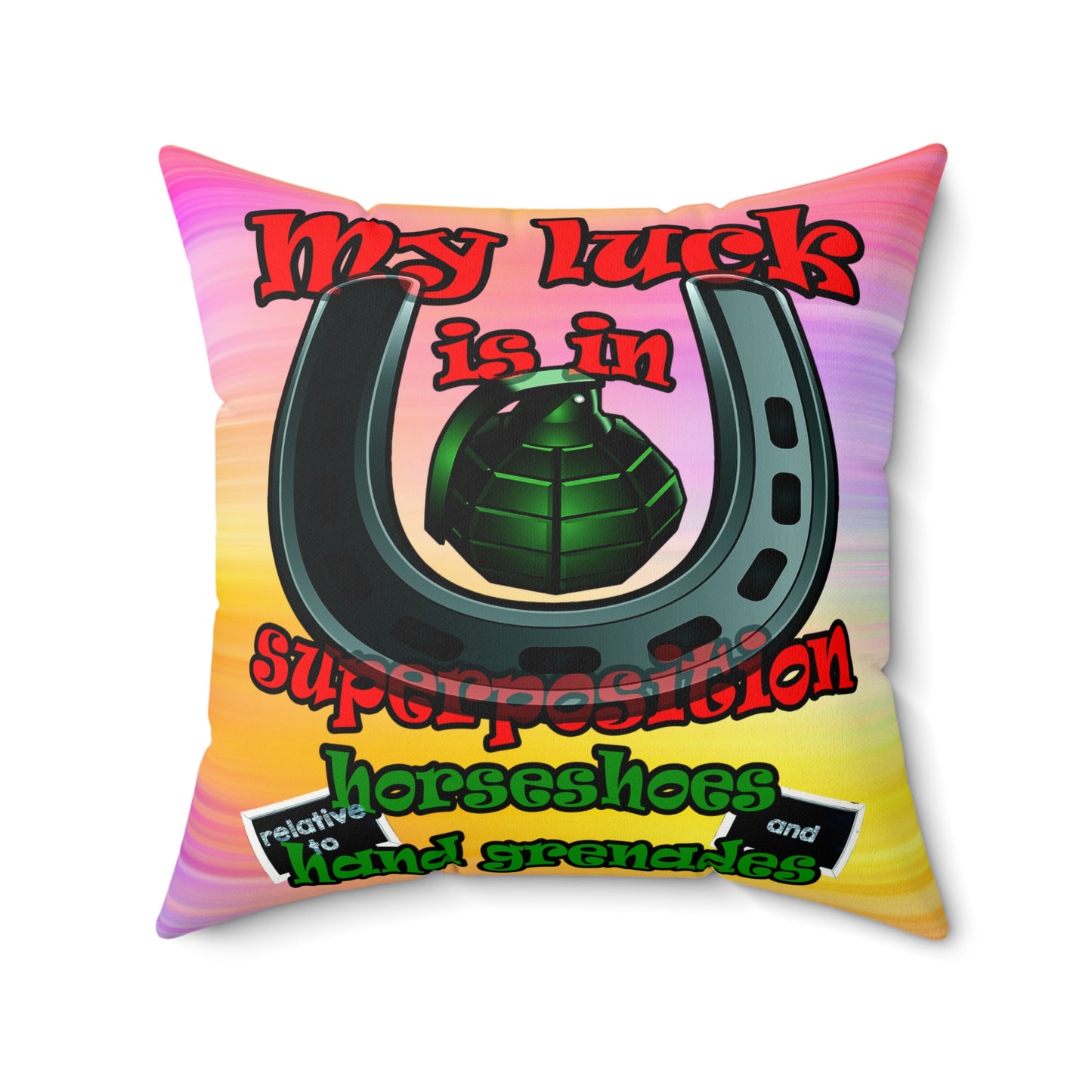 my luck - Faux Suede Square Pillow - (color blur)