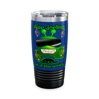 disc jockey - Ringneck Tumbler, 20oz (dark blue)