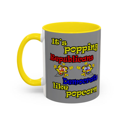 popping like popcorn - Accent Mug (grey)