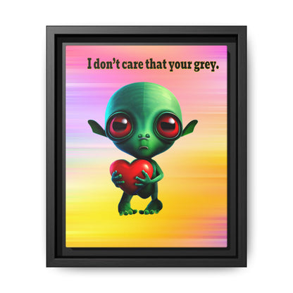 I don't care that your grey - framed canvas art (color blur)