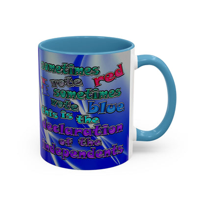 declaration of the independents - Accent Mug (blue-white wave)