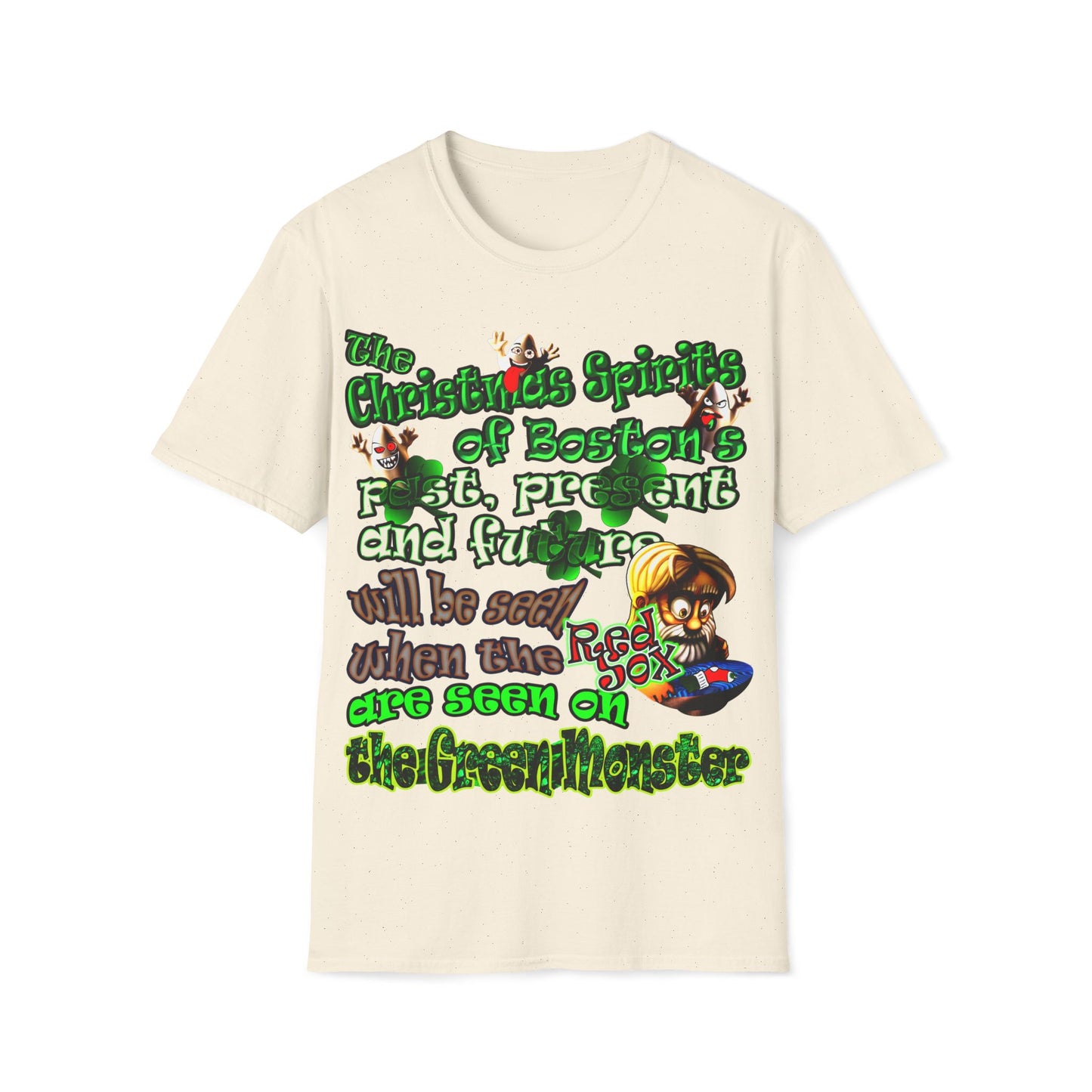 christmas spirits of boston - Unisex Softstyle T-Shirt